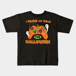 I Paused My Game For Halloween Kids T-Shirt